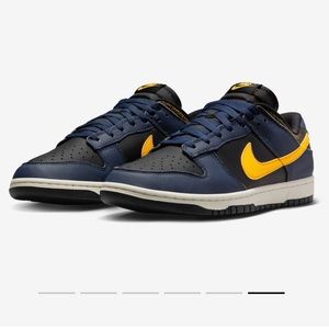Dunk Low Midnight Navy and Tour Yellow